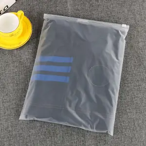 Eco Friendly Zipper Clothes Packaging Frosted Plastic Ziplock Bag Pe Zip Lock Packaging Bag With Your Logo