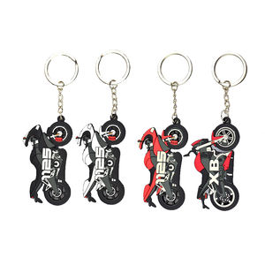 2025 nouveau produit personnalisé PVC caoutchouc plastique <span class=keywords><strong>3D</strong></span> porte-clés mousquetons promotionnels enfants <span class=keywords><strong>moto</strong></span> porte-clés - Product Image 1