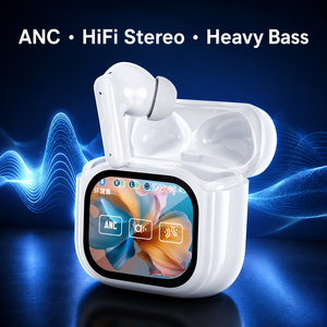 Audífonos Inalámbricos JM19 ANC con Estuche <span class=keywords><strong>de</strong></span> Carga con Pantalla Táctil, Batería LED, Sonido Estéreo HIFI 5.3, Bajos Profundos, Cancelación <span class=keywords><strong>de</strong></span> Ruido - Product Image 4
