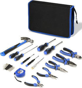 Boîte à outils ensemble tournevis trousse à outils à main ensemble toile clé pince ruban à mesurer électricien ménage - Product Image 1