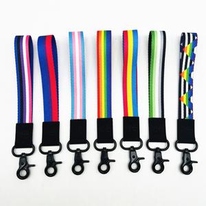 BSBH LGBTQ Rainbow Gay <span class=keywords><strong>Pride</strong></span> Poliéster Logo Personalizado Profesor Muñequera Cordón Llavero Cordón Personalizado - Product Image 6