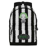 Sac à dos Karactermania Beetlejuice Stripes-FAN HS 2.2 blanc avec fermeture à glissière