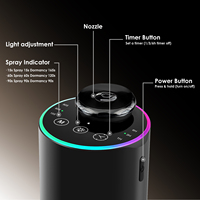 Diffuseur d'arômes intelligent sans eau, à piles, Type-C, 5-20 ml, 7 couleurs, pour usage commercial et domestique, modèle 2025, à poser sur table