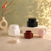 Pots hexagonaux haut de gamme pour gel à ongles avec couvercle, 3g, 5g, 15g, 30g, pour gel de construction, cosmétiques, soins de la peau, échantillons et emballages.