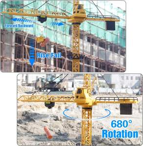 AiJH Grúa Torre <span class=keywords><strong>de</strong></span> Control Remoto <span class=keywords><strong>de</strong></span> 6 Canales, 50.4 Pulgadas <span class=keywords><strong>de</strong></span> Altura, Rotación <span class=keywords><strong>de</strong></span> 680 Grados, con Luz y Sonido, <span class=keywords><strong>Juguete</strong></span> <span class=keywords><strong>de</strong></span> Ingeniería RC - Product Image 3