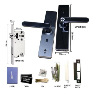 热卖智能家居TTlock图雅应用密码指纹钥匙智能锁门锁 - Product Image 3
