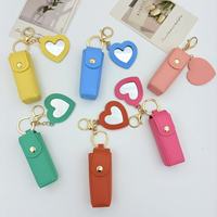 Étui de protection en PVC pour rouge à lèvres miroir, style japonais et coréen, couleur macaron, portable, motif enveloppe rouge, mignon, avec porte-clés, modèle automne 2026