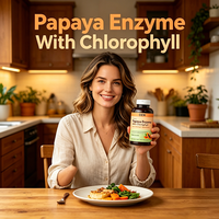Comprimés Digestifs Premium Enzyme de Papaye avec Chlorophylle Favorisent une Digestion Saine et un Confort Intestinal pour le Bien-être Quotidien