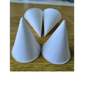 4.5Oz Cốc Giấy Hình Nón Màu Trắng Cạnh Giấy Gấp Cốc Nước Hình Nón Cốc Đá Cạo - Product Image 5