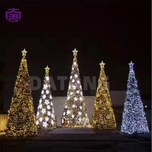 Twinkling Christmas Tree with LED Slow Flashing <b>Lights</b> Pre Lit Artificial Tree for Indoor Holiday Decoration - Product Image 4