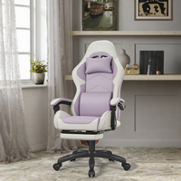 Chaise de jeu ergonomique, chaise de bureau pour ordinateur, base à cinq étoiles, soutien lombaire pour la maison et le dortoir