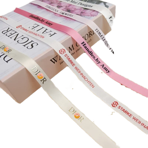 Lazo de raso personalizado Amy Starke con estampado de moda, lazo de cinta de grogrén, decoración ecológica para regalos de San Valentín y Navidad - Product Image 1