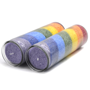 Velas religiosas multicolores <span class=keywords><strong>de</strong></span> cera <span class=keywords><strong>de</strong></span> parafina <span class=keywords><strong>de</strong></span> <span class=keywords><strong>siete</strong></span> días al por mayor velas coloridas del arco iris <span class=keywords><strong>siete</strong></span> chakras para Halloween Navidad - Product Image 2