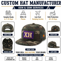 Casquette Snapback en Coton Camouflage 6 Panneaux Personnalisée avec Patch Tissé et Broderie Étoile OEM ODM, Visière Plate pour Chasse, Activités de Plein Air, Tactique et Streetwear