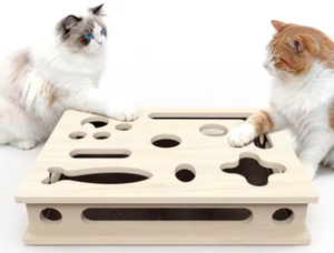 Caja de Juego Interactiva para Gatos de Madera con Orificios para Gatos de Interior - Product Image 6