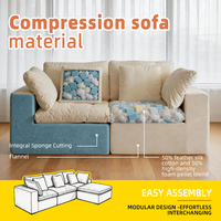 Canapé compressé au design moderne emballé sous vide Mobilier pour canapé en velours côtelé Canapé compressé sectionnel pour salon Canapé compressé