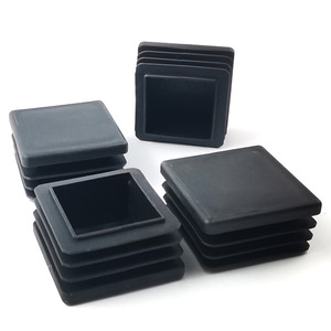 <b>Plastic</b> Square Inner Plug 35x35mm Black For <b>Stool</b> Chair Pipe Cap Durable Connector Support - Product Image 2