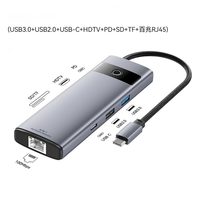 Adaptador Multipuerto de Alta Calidad, Hub 8 en 1 USB-C Tipo C y Hub 8 en 1 USB-C Tipo C, Hub Tipo C 8 en 1 para Laptop