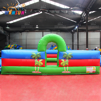 WINSUN CE Pista de Obstáculos Inflable de Espuma, Sin Plomo, Resistente al Fuego, Impermeable, de PVC, Juego Deportivo al Aire Libre para Niños y Adultos a Partir de 5 Años