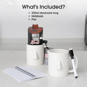 BespritGift DIY Mug en céramique en forme de nez, ensemble <span class=keywords><strong>cadeau</strong></span>, mug <span class=keywords><strong>à</strong></span> café en grès de 11 oz, ensemble <span class=keywords><strong>cadeau</strong></span> <span class=keywords><strong>pour</strong></span> homme, peignez votre propre mug <span class=keywords><strong>pour</strong></span> un anniversaire, <span class=keywords><strong>la</strong></span> <span class=keywords><strong>fête</strong></span> <span class=keywords><strong>des</strong></span> <span class=keywords><strong>pères</strong></span> - Product Image 2