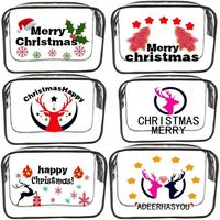 Trousse de maquillage transparente avec logo personnalisé pour femmes Trousse de toilette de voyage fourre-tout trousse de maquillage cosmétique en PVC transparent