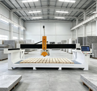 Sierra de corte de puente de 4 ejes CNC Router 4+3, maquinaria cortadora de piedra para mármol, granito y azulejos, con motor de 15KW, caja de cambios, rodamientos y bomba de engranajes