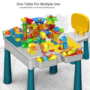 子供のための多機能ビルディングブロックテーブルプラスチック大型粒子パネルビルディングブロックテーブル - Product Image 4