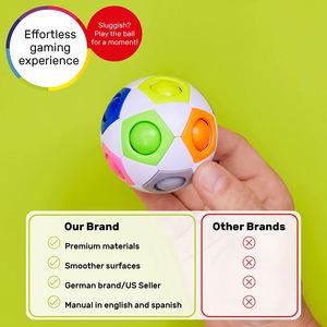Jouets sensoriels intelligents pour fêtes, gadgets anti-stress, Pop <span class=keywords><strong>n</strong></span> Play, cadeaux de Noël, puzzle 3D de football, <span class=keywords><strong>boule</strong></span> cube <span class=keywords><strong>magique</strong></span> arc-en-ciel - Product Image 2