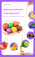 Kit de slime IBIZA Mini Fruit Butter & Cotton Cloud, 6 pièces, non toxique, parfumé, silicone léger, jouet de slime DIY pour enfants