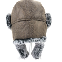 Gros Hommes Femmes Trooper En Peluche En Fausse Fourrure Ushanka Russe Aviator Bomber Cache-oreilles Trapper Chapeaux D'hiver