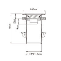 WaiiHO 019 – Bonde de lavabo moderne en laiton chromé de 3 pouces avec trop-plein à clapet, conception durable pour salle de bain