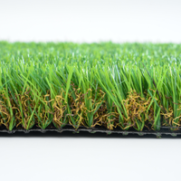 Gazon artificiel en rouleau de haute densité 40 mm, couleur verte, avec support PP+PE et 175 points/m pour jardin extérieur