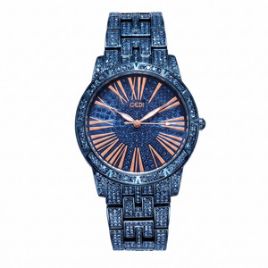 Reloj de Cuarzo para Mujer con Correa de Diamantes, Resistente al Agua, Apto para un Entorno Laboral Versátil y Uso Diario - Product Image 6