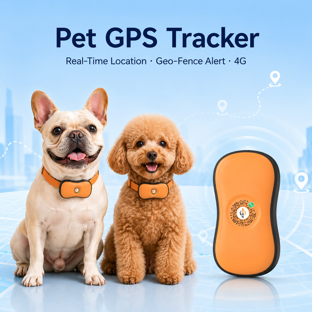 Pet Tracker GPS IP67 Waterproof LBS Portable Mini Bluetooth Locator with PC Compatibility 3-Year Battery Life for Pets