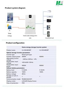 5kw 10kw All in One Home <b>Energy</b> <b>Storage</b> <b>Systems</b> Solar Battery 5kwh 10kwh <b>System</b> with - Product Image 5