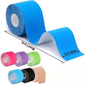 Cinta de kinesiología de 2 pulgadas x 16,4 pies, cinta atlética impermeable, cinta elástica <span class=keywords><strong>para</strong></span> músculos, cinta deportiva <span class=keywords><strong>para</strong></span> rodilla, <span class=keywords><strong>para</strong></span> ejercicio y uso diario - Product Image 3