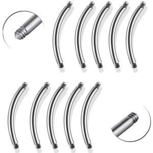 Tige Courbe en Titane F136 G23 pour Piercing, Accessoires DIY, Unisexe, Couleur Naturelle - Product Image 5