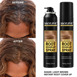 SKYLIVE racine retouche Spray 80ml noir brun cheveux Fiber aérosol Spray perte de cheveux calvitie traitement kératine cheveux <span class=keywords><strong>craie</strong></span> poudre - Product Image 2