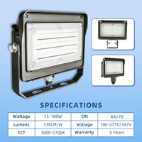 Projecteur LED extérieur étanche IP65 SMD 50W 120° avec télécommande pour jardin