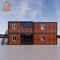 Bâtiment de bureau préfabriqué sur mesure en usine, conteneur de luxe préfabriqué de 40 pieds, maison conteneur en kit à 2 étages