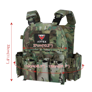 Artex Fast Release Lightweight Tactical Vest Outdoor Training Camo Protection Plate Carrier Nylon Material <b>Molle</b> Hiking Vest - Product Image 5