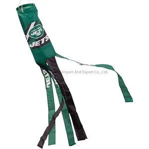 Individuelle Qualität neu CUSTOM Outdoor hängende dekorierte Flagge 40-Zoll New York Jets Windsocken Flagge Windtasche
