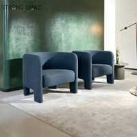 Fauteuil d'appoint occasionnel, mobilier moderne de luxe nordique, fauteuil relaxant individuel en bouclette blanche pour salon