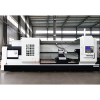 Mesin Bubut CNC Horizontal CK61125 Tahan Getaran Tinggi dengan Rel Pandu Persegi Panjang, Lubang Spindle Besar untuk Pemesinan Poros Panjang