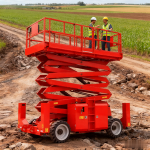 Plate-forme de travail hydraulique mobile d'ascenseur de ciseaux de terrain accidenté de 6m - Product Image 2