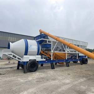 Bán di động bê tông hàng loạt mix thực vật tập trung hệ thống điều khiển bao gồm ngang container Silo động cơ hộp số PLC lõi - Product Image 1