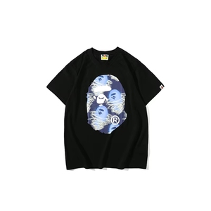 T-shirt en coton tricoté 100 % pour homme, imprimé par transfert thermique, écologique, respirant, coupe ample, décontracté, grandes tailles, avec logos sur le devant - Product Image 3