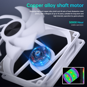 Snowman Hot Bán đen khung 3 gói 120 mét 6 pin RGB người hâm mộ với Fan HUB và từ xa PC trường hợp người hâm mộ Bo mạch chủ đồng bộ và PWM điều khiển - Product Image 4