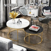 Ensemble de tables basses rondes modernes, tables gigognes, meubles de salon