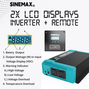 <span class=keywords><strong>Convertisseur</strong></span> d'énergie à onde sinusoïdale pure monophasé 12V vers 110V/220V <span class=keywords><strong>2000W</strong></span> DC vers AC pour voiture, maison, moteur, climatiseur hors réseau - Product Image 5